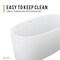Anzzi Roccia 5.1 ft. Solid Surface Freestanding Bathtub in Matte White FT-AZ505 - alternate 8